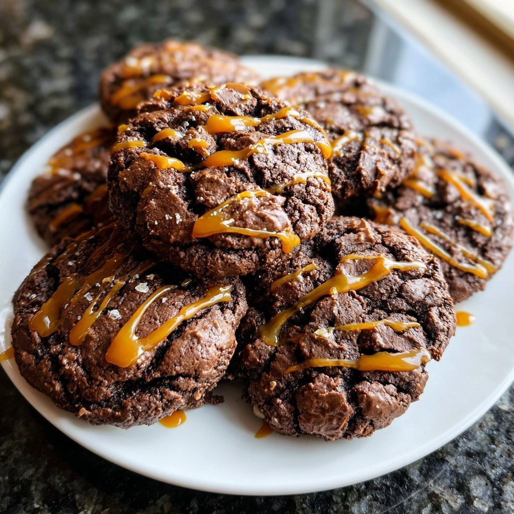 Salted Caramel Chocolate Cookies