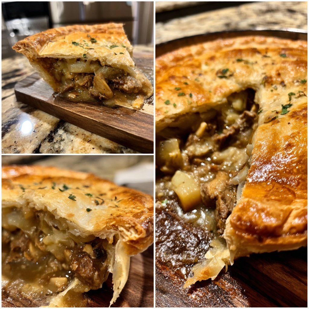 Comfort Food Beef and Mushroom Pot Pie