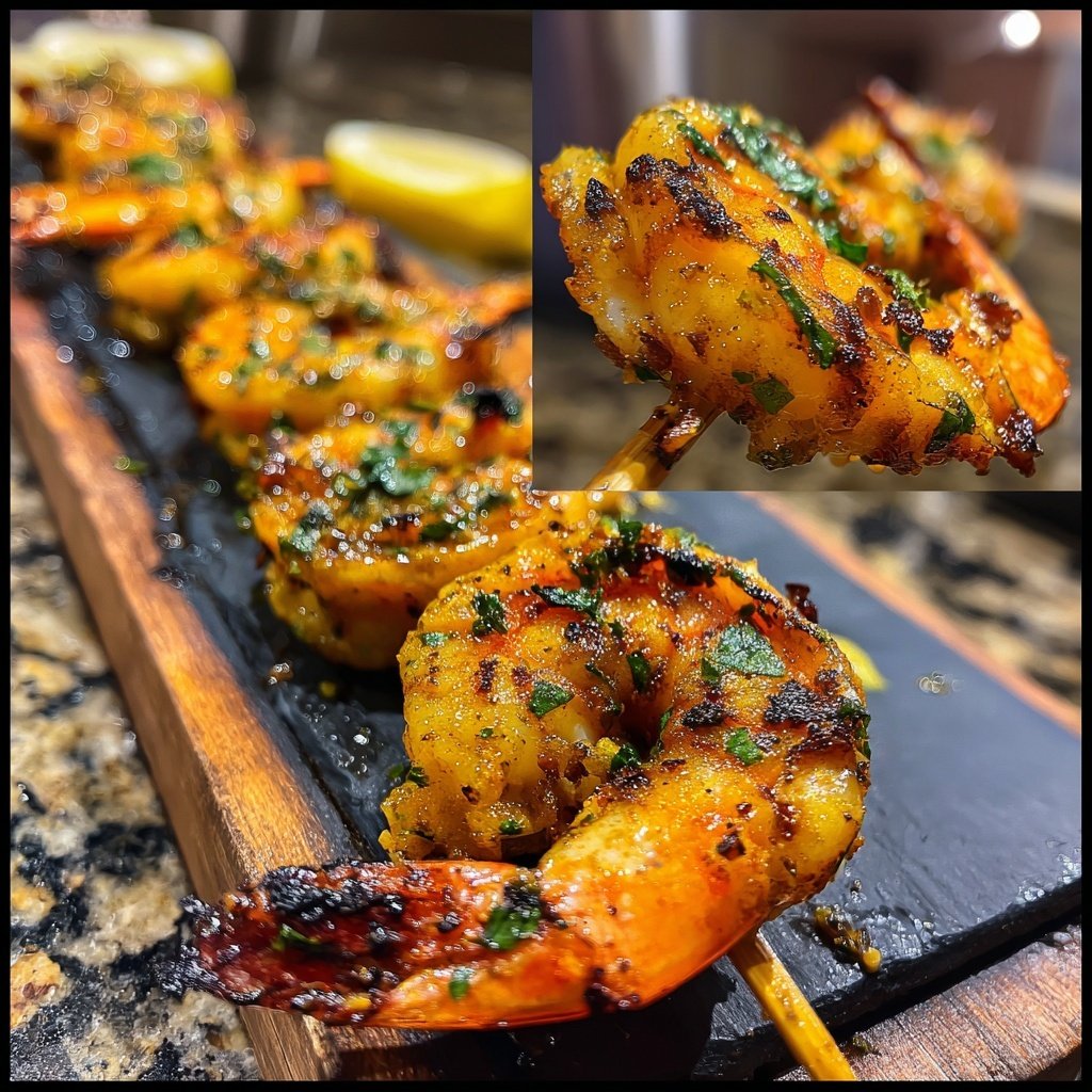 Grilled Lemon Shrimp Skewers
