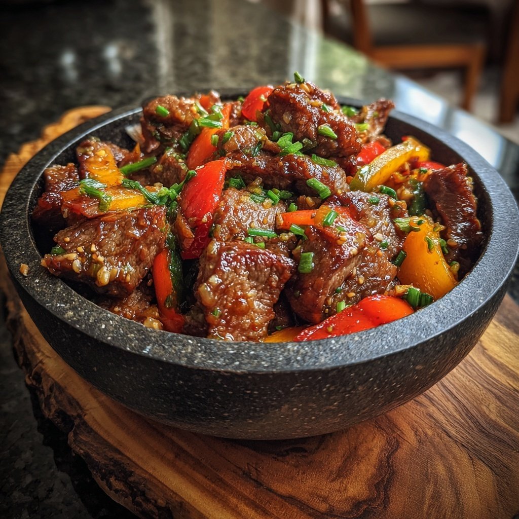 High Protein Garlic Beef Bowl