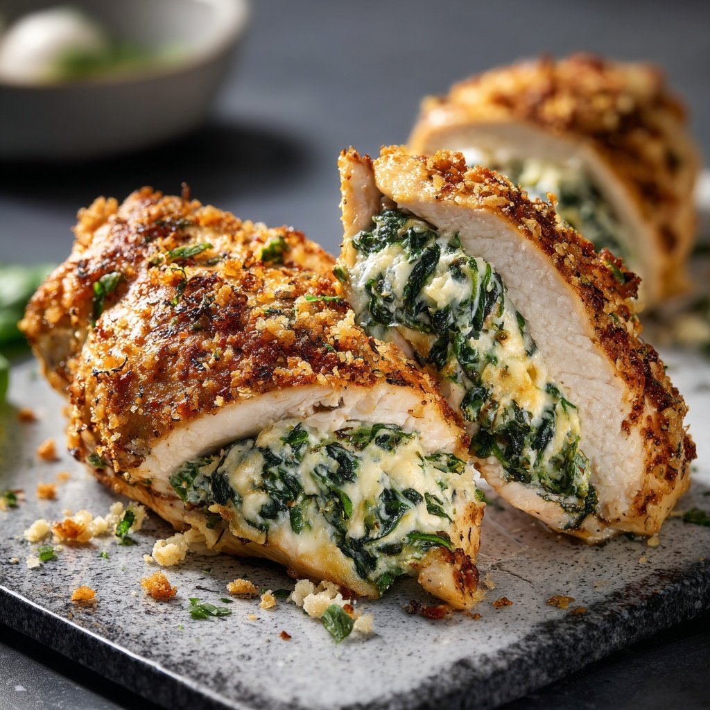 Baked Spinach Stuffed Chicken