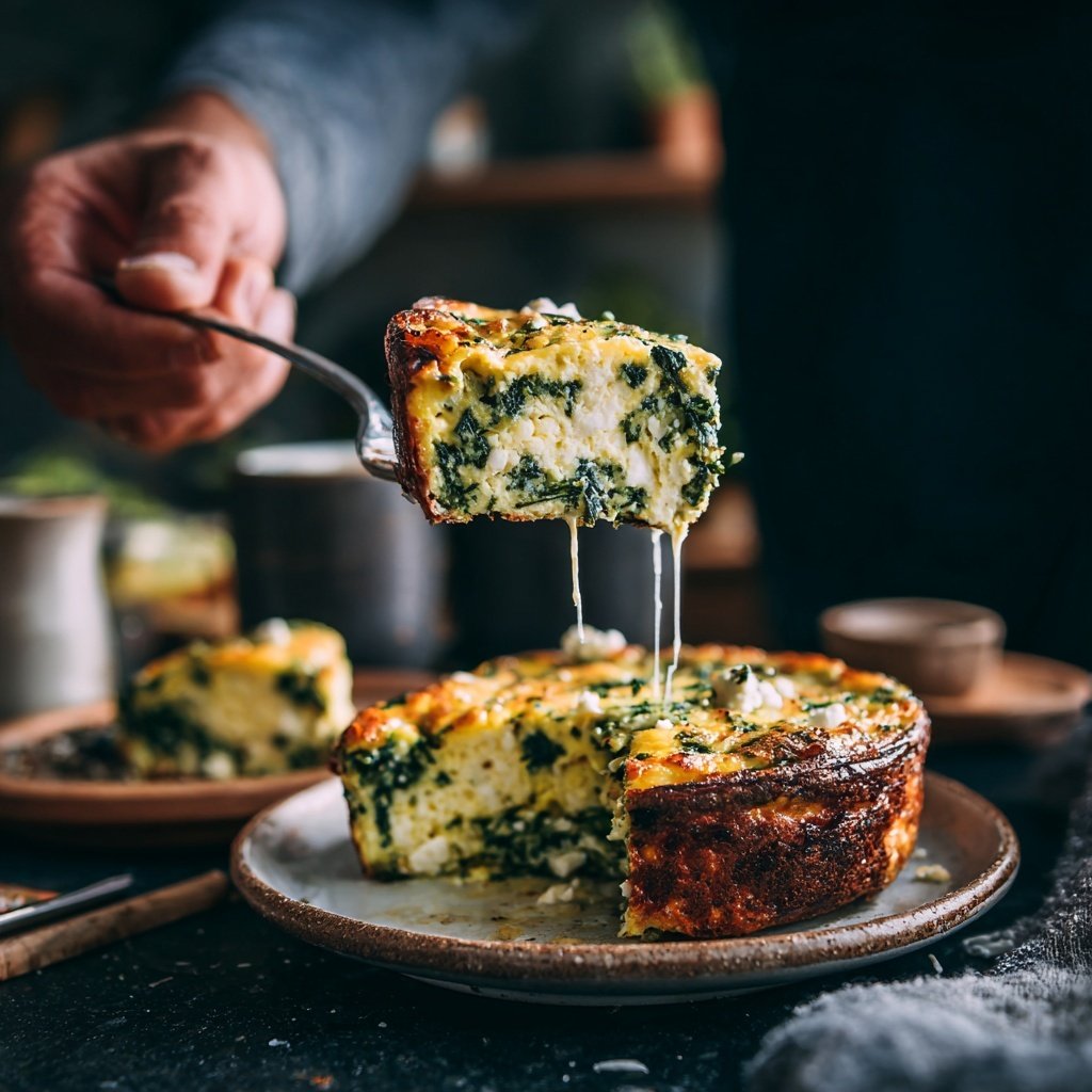 Spinach And Feta Egg Bake