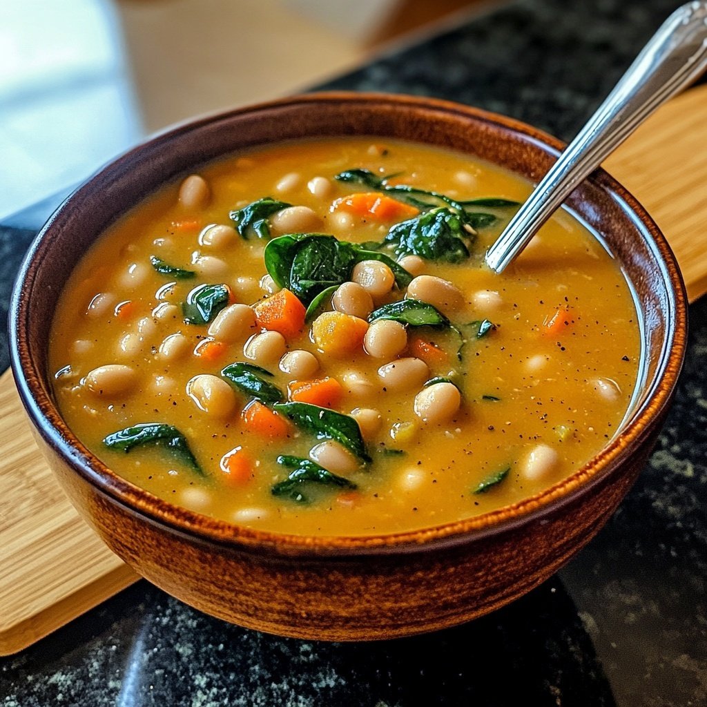 Healthy Crockpot White Bean Soup