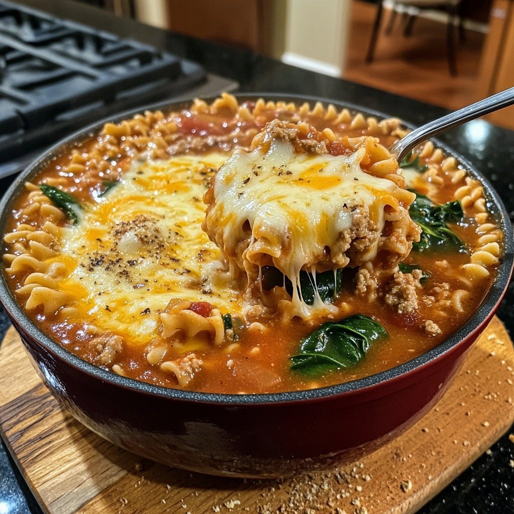 One Pot Lasagna Soup