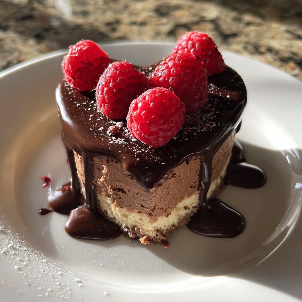 Mini Heart Cake with Chocolate Mousse