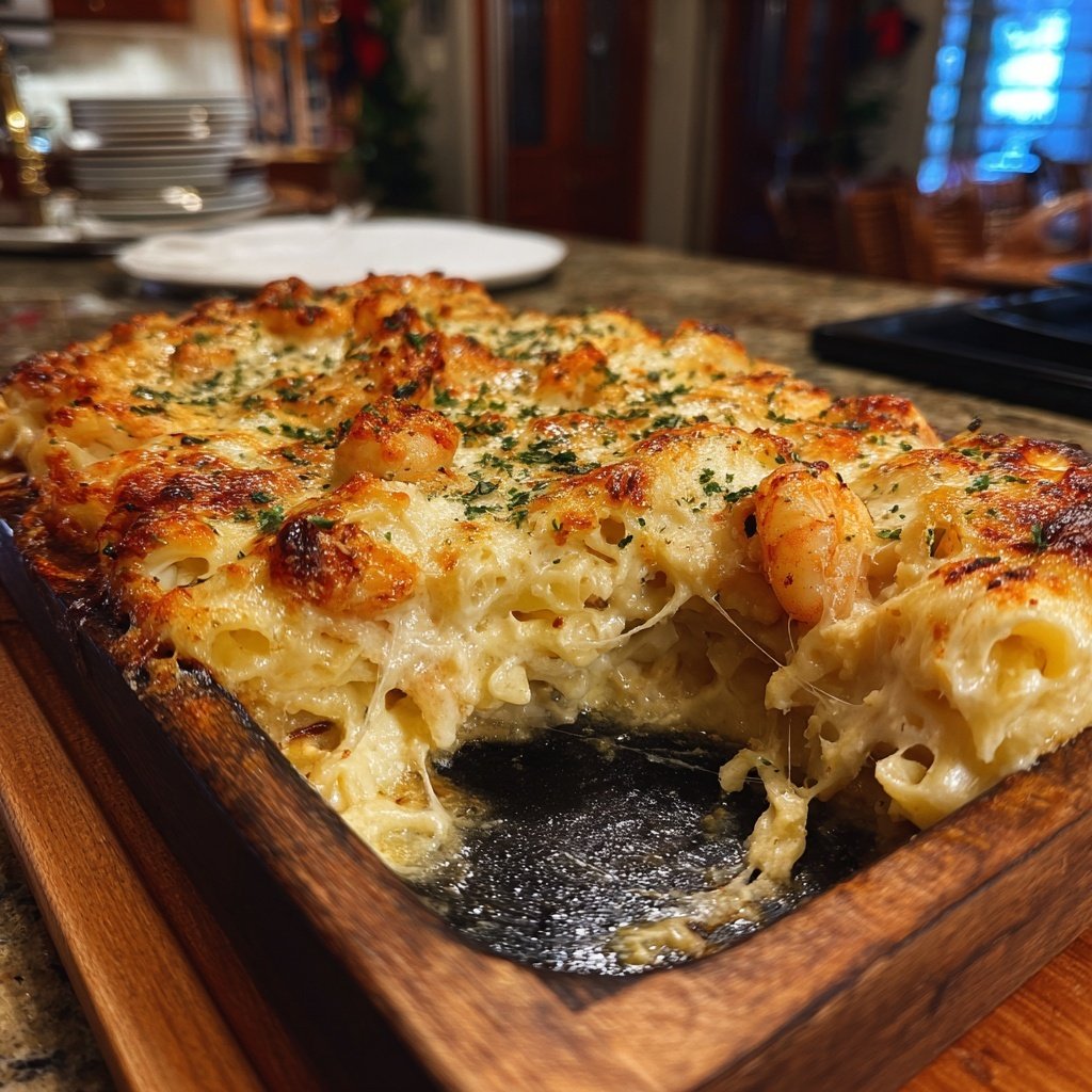Shrimp Alfredo Bake